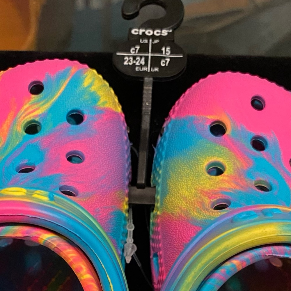 🍭🍡Authentic Tie-dye Crocs🍭🍬 - Picture 2 of 2